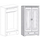 Шкаф для одежды Прованс двухдверный