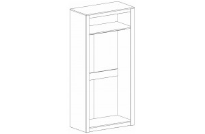 Двухстворчатый шкаф для одежды Даллас