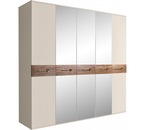 Пятистворчатый шкаф для одежды с зеркалами Богемия Вуд (Bogemia Wood) БМШ1/5 (Wo)